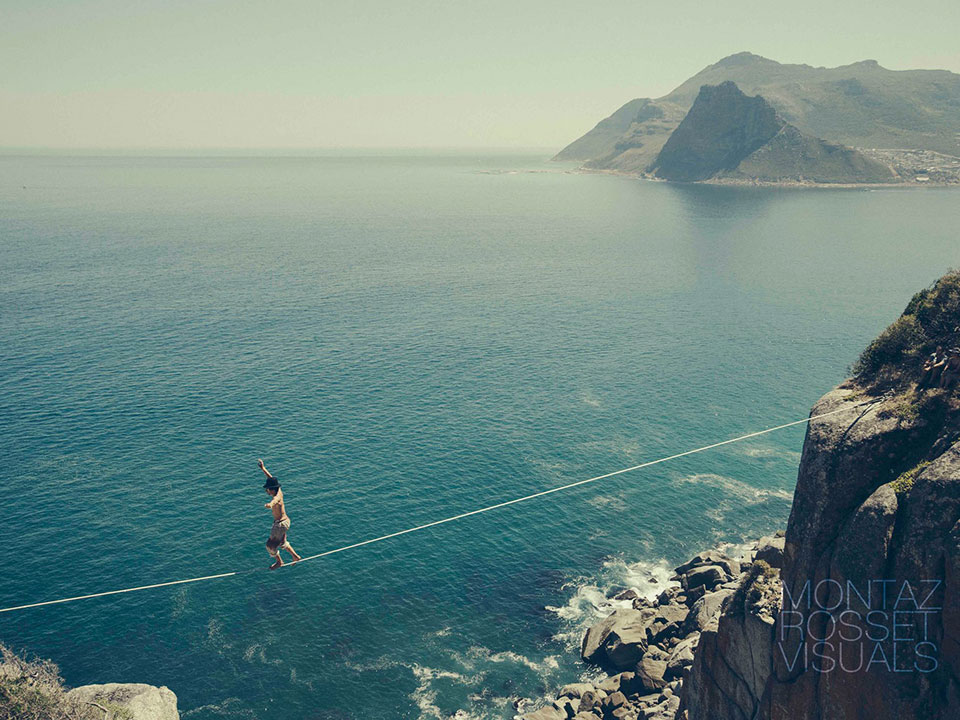 Soloing a highline in Cape Town